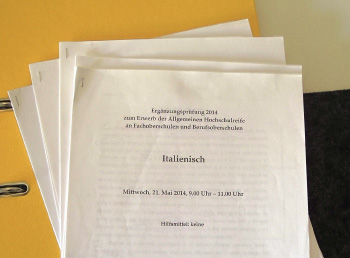 Dokumente von Italienischprüfungen